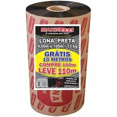 LONA PLAST 4X100 30KG PRETA MAXILONA ROLO