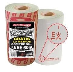 LONA PLAST 4X50 TRANSPARENTE MAXILONA 18KG ROLO