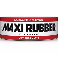 MAXI RUBBER ADESIVO PLASTICO BRANCO 700G