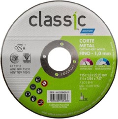 DISCO DE CORTE CLASSIC METAL 115X1.0X22.23MM