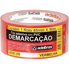 ADELBRAS FITA PVC 48MM X 14M - VERMELHA (DEM.SOLO)