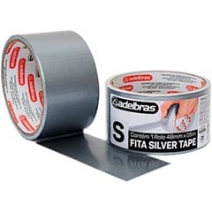 ADELBRAS FITA MULTI USO TIPO SILVER TAPE PRATA 48MM X  5M