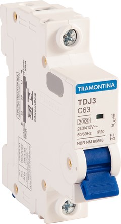 TRAM.MINIDISJUNTOR MONOPOLAR TDJ 3-1C63 1P 63A 3KA