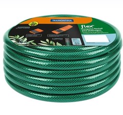 TRAM.MANGUEIRA FLEX EM PVC VERDE PARA JARDIM, COM 20 METROS