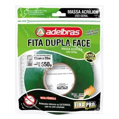 ADELBRAS DUPLA FACE VERDE PRO MASSA  ACRILICA 200  12MM X 20M