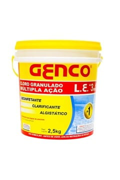 GENCO CLORO GRANULADO 2,5KG MULTIPLA AÇÃO 3 EM 1