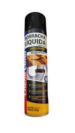 BASTON BORRACHA LIQUIDA PRETA CHEMICOLOR 06X400ML/240G