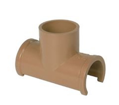 TAPA FURO TEE SOLDAVEL 50X25MM MARROM - ESTRELA