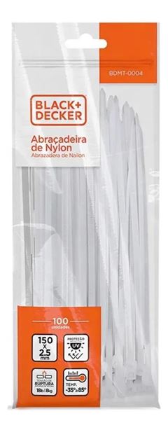 BD.ABRACADEIRA NYLON 150X2,5 MM BRANCA C 100