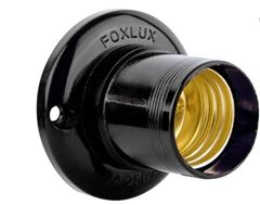 BOCAL FIXO DE TETO TERMOPLASTICO PRETO FOXLUX
