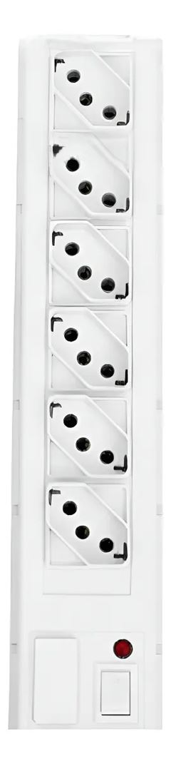 FILTRO DE LINHA BRANCO DIAG 6 TOMADAS 10A  ANNLUX