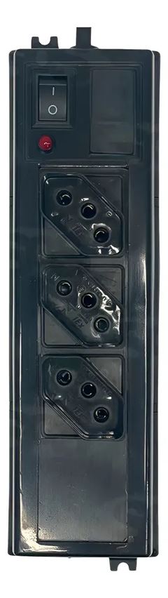FILTRO DE LINHA PRETO DIAG 3 TOMADAS 10A  ANNLUX