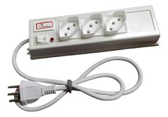 FILTRO DE LINHA BRANCO DIAG 3 TOMADAS 10A  ANNLUX