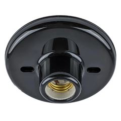 PLAFONIER REDONDO PVC PRETO E-27 ANNLUX