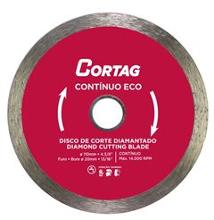 DISCO DE CORTE DIAMANTADO CONTINUO ECO 110 MM - CORTAG