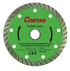 DISCO DE CORTE DIAMANTADO TURBO ECO 110 MM - CORTAG