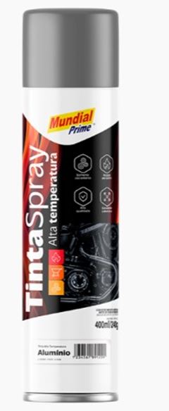 TINTA SPRAY 400ML MUNDIAL PRIME A TEMP ALUMINIO - AEROFLEX