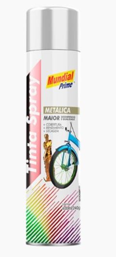 TINTA SPRAY 400ML MUNDIAL PRIME CROMADO - AEROFLEX