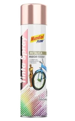 TINTA SPRAY 400ML MUNDIAL PRIME METALICA ROSE GOLD AEROFLEX