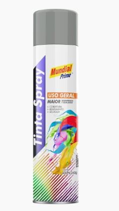 TINTA SPRAY 400ML MUNDIAL PRIME UG CINZA MEDIO  AEROFLEX