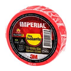 FITA ISOLANTE IMPERIAL VERMELHA 18MMX10M 3M