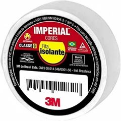 FITA ISOLANTE IMPERIAL BRANCA 18MMX10M 3M