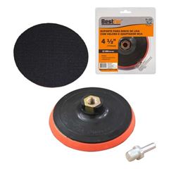 SUPORTE P/DISCO DE LIXA C/VELCRO E ADAP 115MM/M14(4,5POL) BESTFER
