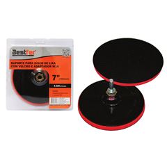 SUPORTE P/DISCO DE LIXA C/VELCRO E ADAPT 180MM/M14(7POL) BESTFER
