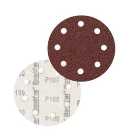 DISCO DE LIXA BASE VELCRO 150MM 8 FUROS GRAO 60 10PCS BESRFER