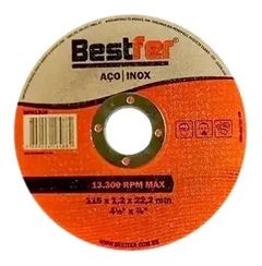 DISCO DE CORTE P/FERRO/INOX 180X1.6X22.2MM 7X7/8 BESTFER