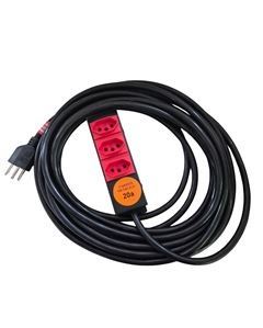 EXTENSAO SAQ 2P+T 20A CB PP 3 X 2,50. S/CH L/D 05M PTO ANNLUX