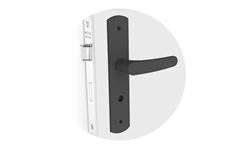 FECHADURA IPANEMA RETA EXTERNA PRETO ESP27 (40X53 PY45) - SOPRANO