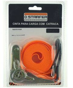 CINTA PARA AMARRACAO CARGA COM CATRACA 2X10M 1P - STARFER