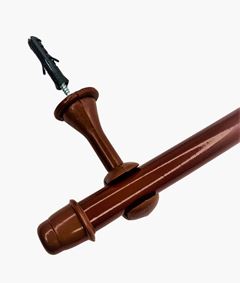 KIT VARAO DE CORTINA 19MM 2,00MT MOGNO INTEIRO CADIZ - ASHI