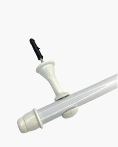 KIT VARAO DE CORTINA 19MM 3,00MT BRANCO COM EMENDA CADIZ - ASHI