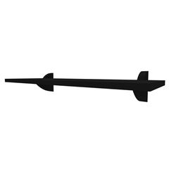 PRATELEIRA EM MDP COM SUPORTE CLIP 20 X 80 CM - PRETA MULTIVISAO