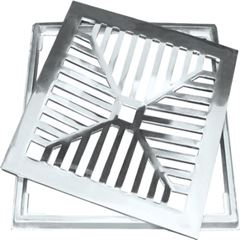 GRELHA COM SUPORTE CONCAVO POLIDO 15 X 15 CM - ACG