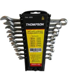 JOGO CHAVE COMBINADA 12 PCS (6MM A 22MM)  THOMPSON