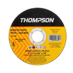 DISCO DE CORTE 4 1/2 INOX  THOMPSON