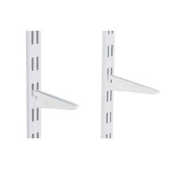SUPORTE DUPLO PARA PRATELEIRA EM ACO 22 CM  BRANCO MULTIVIS?O