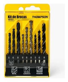 KIT BROCA ACO RAPIDO/WIDEA/MADEIRA (09 PECAS) THOMPSON