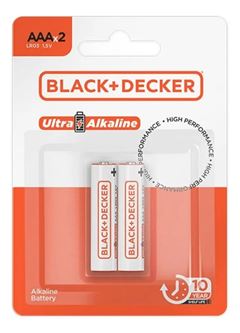 PILHA HIGH ULTRA ALKALINE AAA LR03 1.5V BLISTER C 2 BLACKDECKER